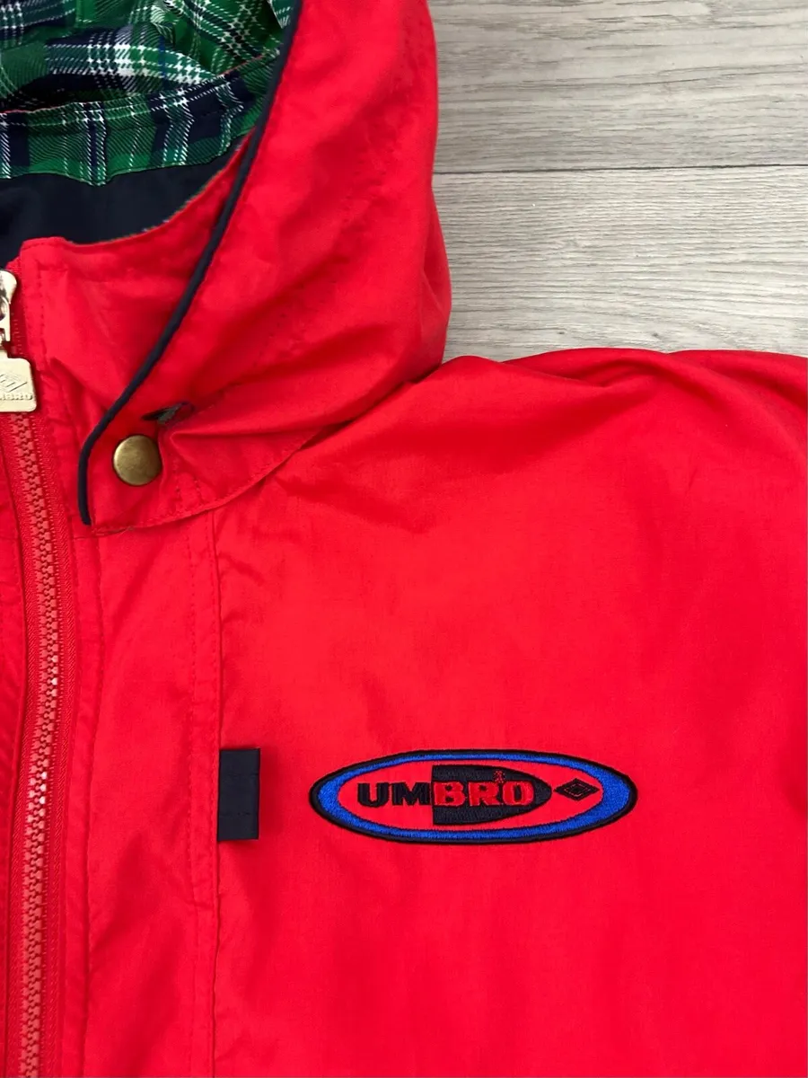 Vintage 90s Umbro Hooded Jacket Mens S/M - Image 3