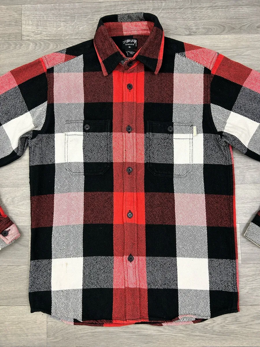 Vintage Stussy Heavyweight Flannel Shirt Medium - Image 2