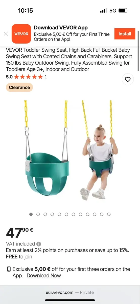 Baby swing - Image 1