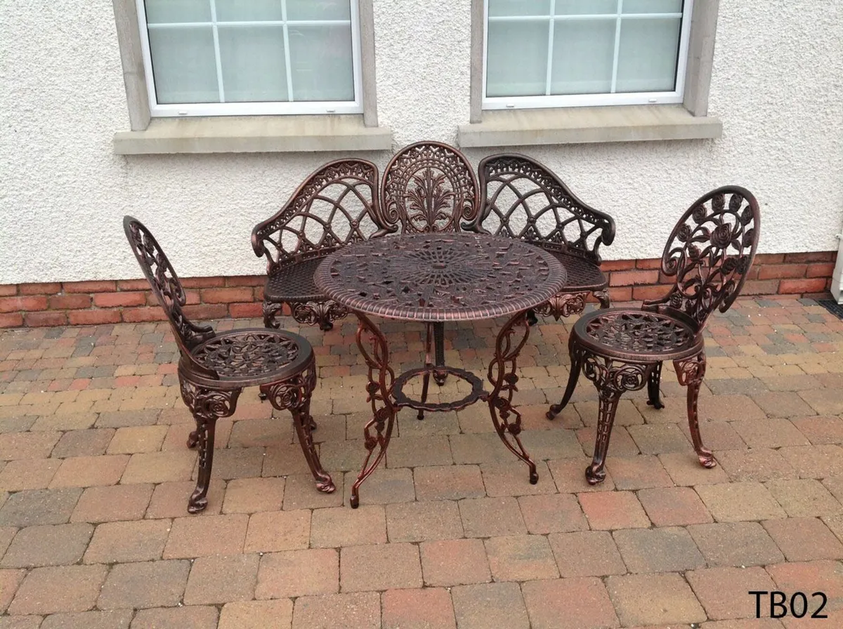 Aluminium Garden Patio Table and Chairs Furniture - Image 1