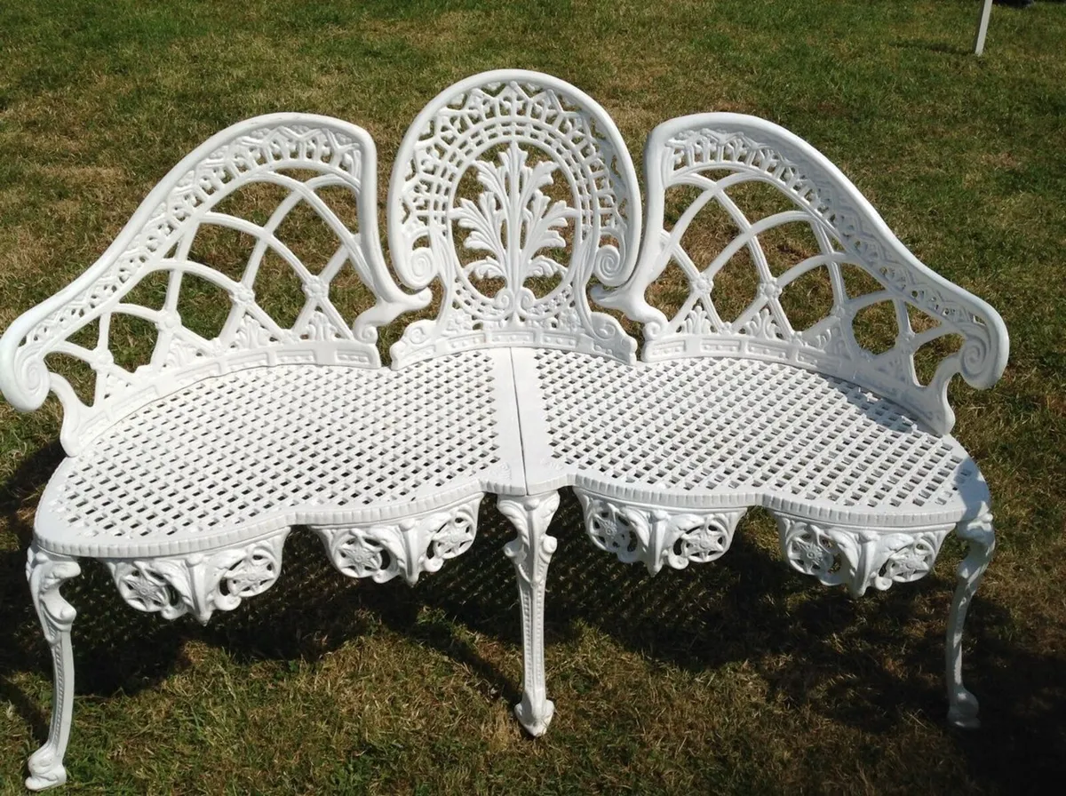 Aluminium & cast iron garden seats & benches - Image 3