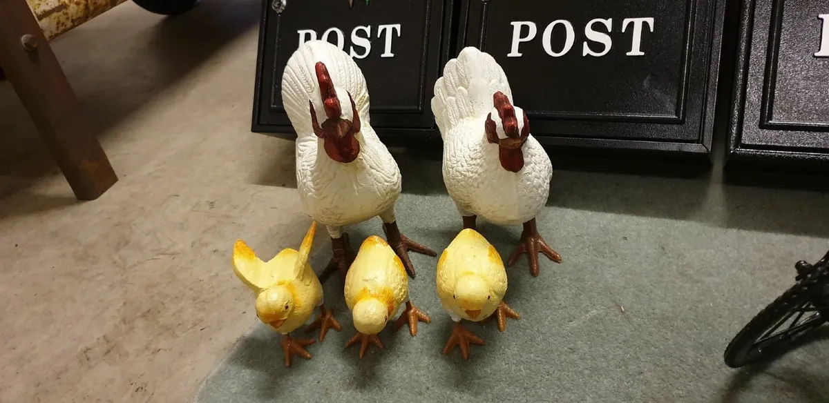 Cast iron bronze four seasons statues & animals - Image 1