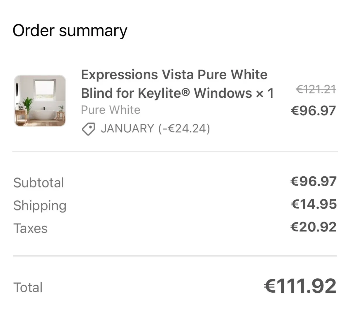 Keylite roof blind - Image 3