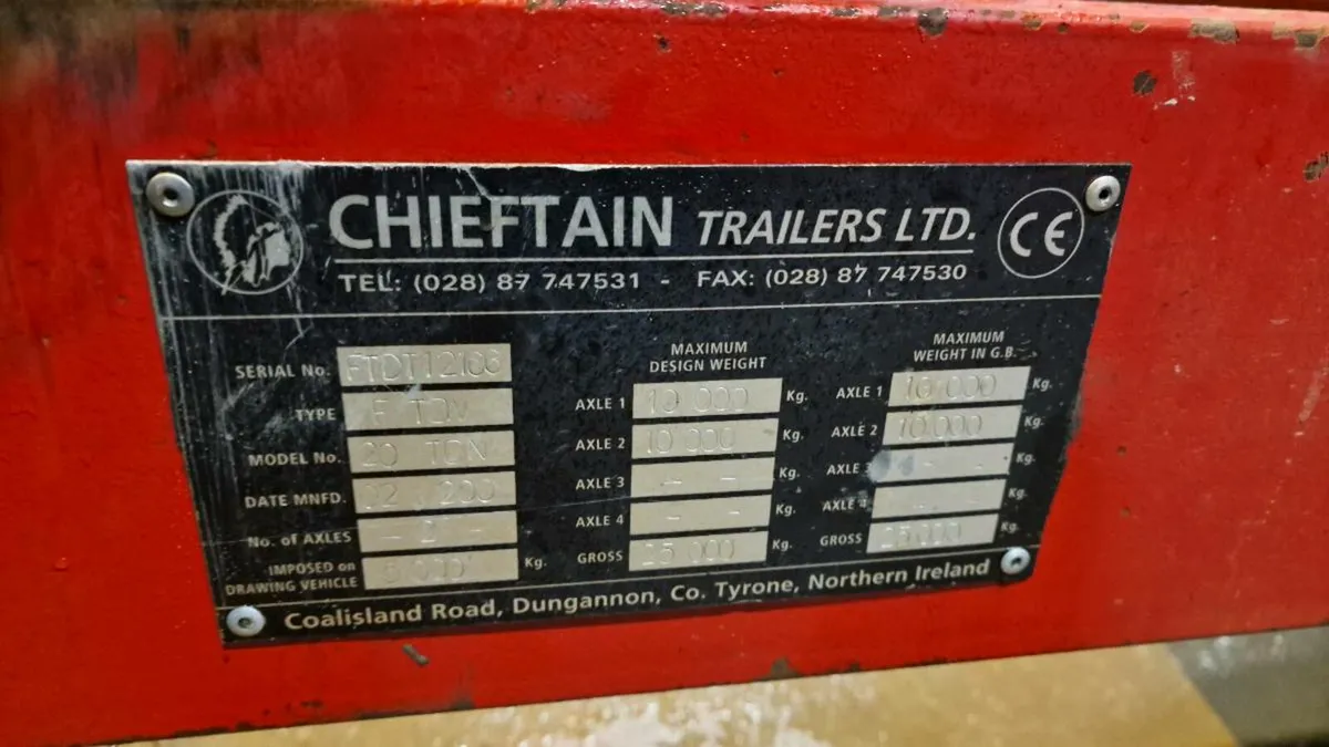 Chieftain 20t dump trailer - Image 4