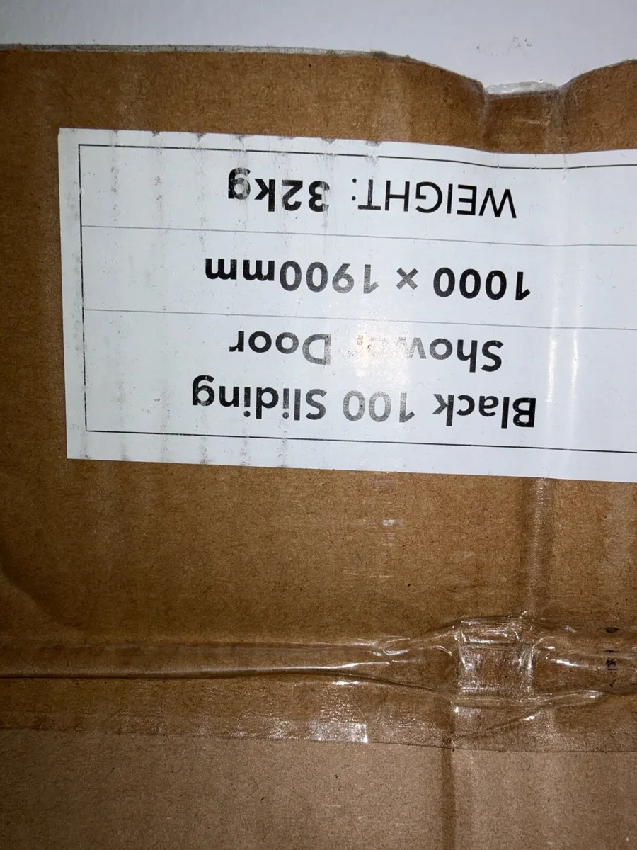 Black sliding shower door - Image 2