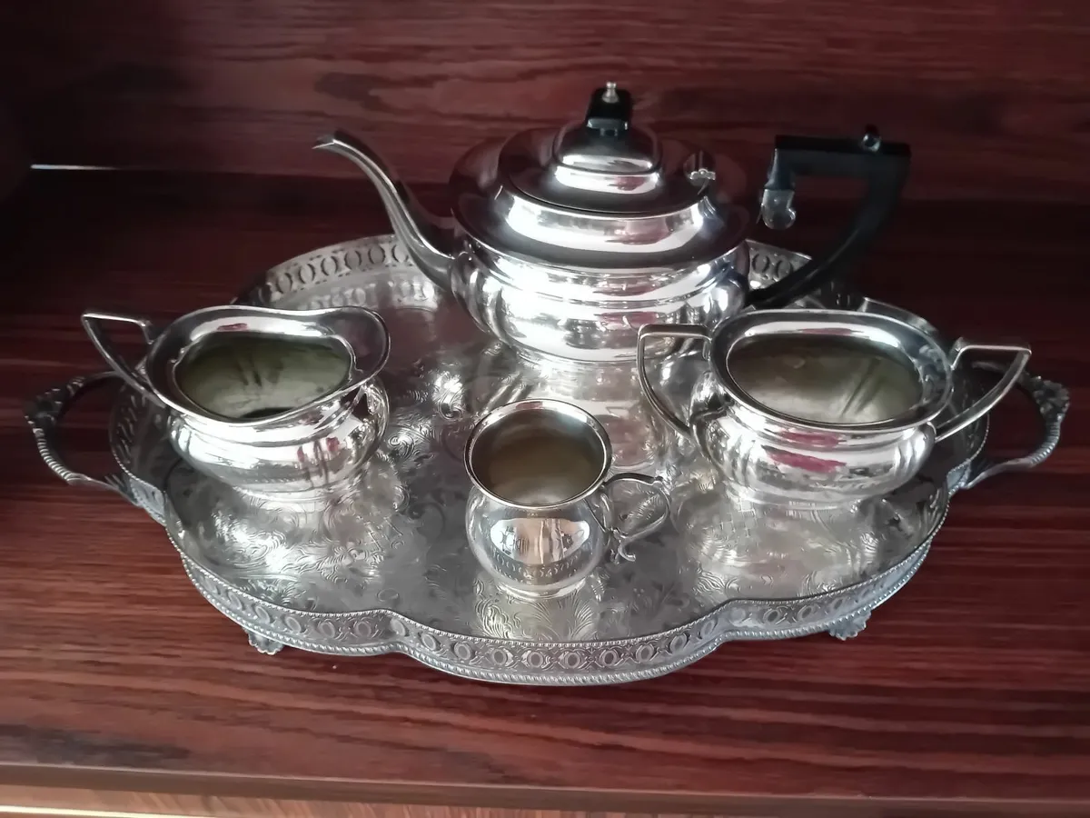 Vintage tea set ashberry silver plated - Image 1