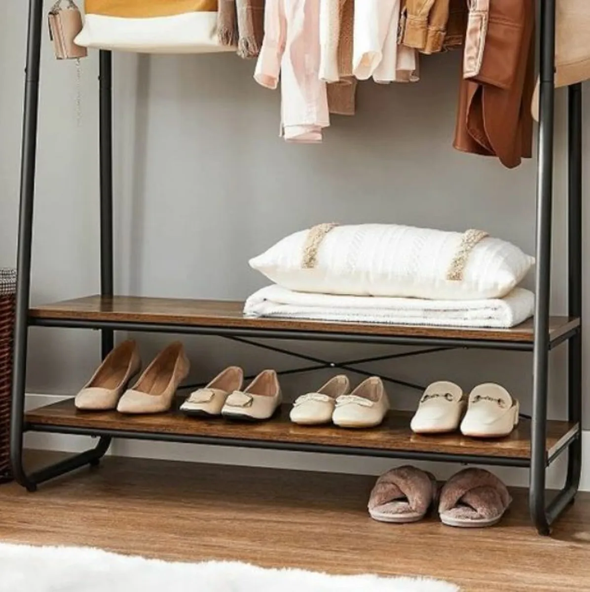 New Industrial Clothes Rail 2 Shelves- FREE P&P - Image 4