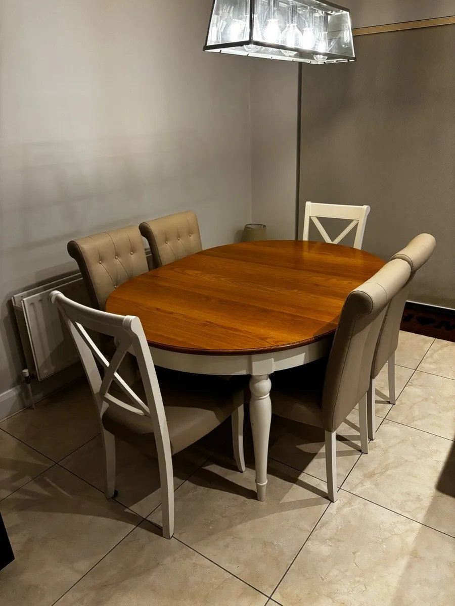 Versailles Extendable Dinning Table & 6 Chairs - Image 4