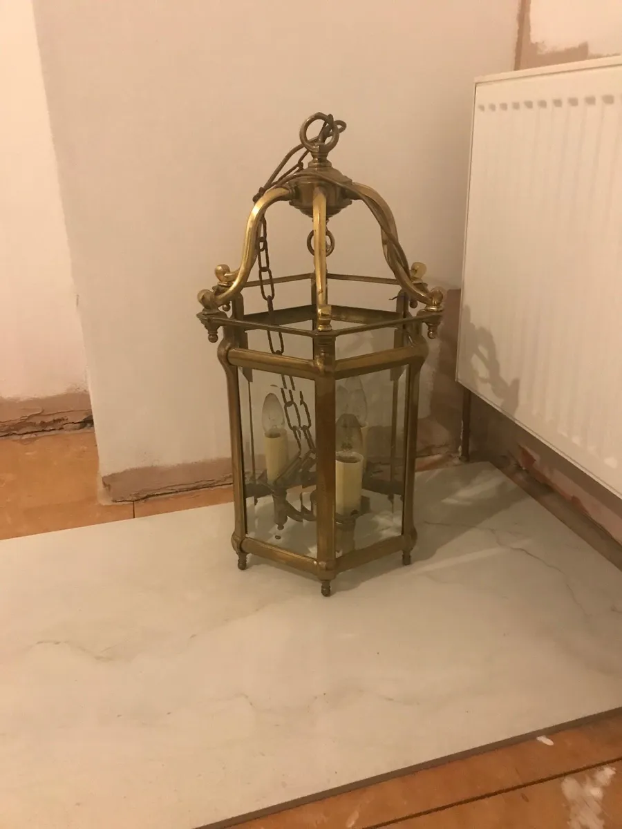 Solid brass antique lantern - Image 1
