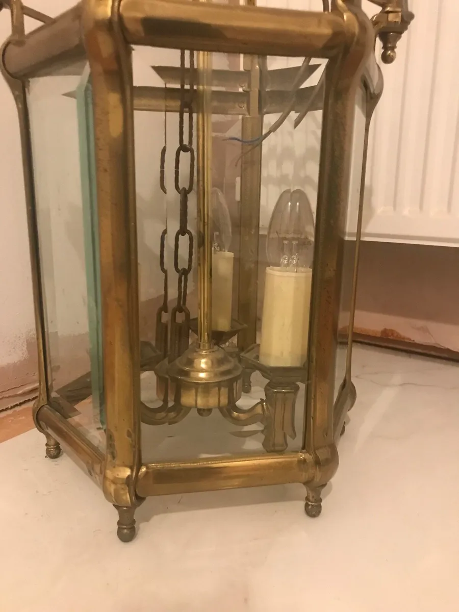 Solid brass antique lantern - Image 3