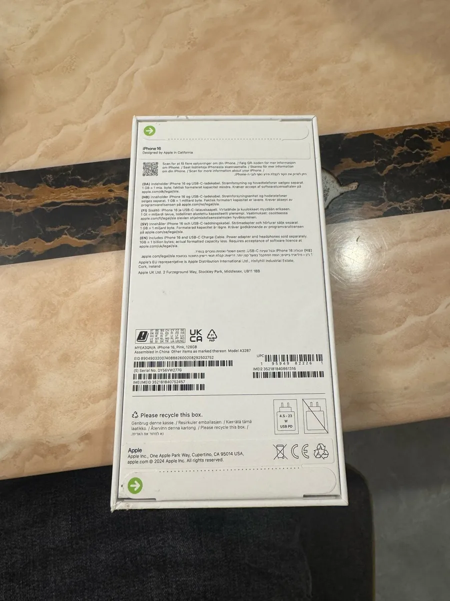 iPhone 16 brand new in the box 128gb pink - Image 2