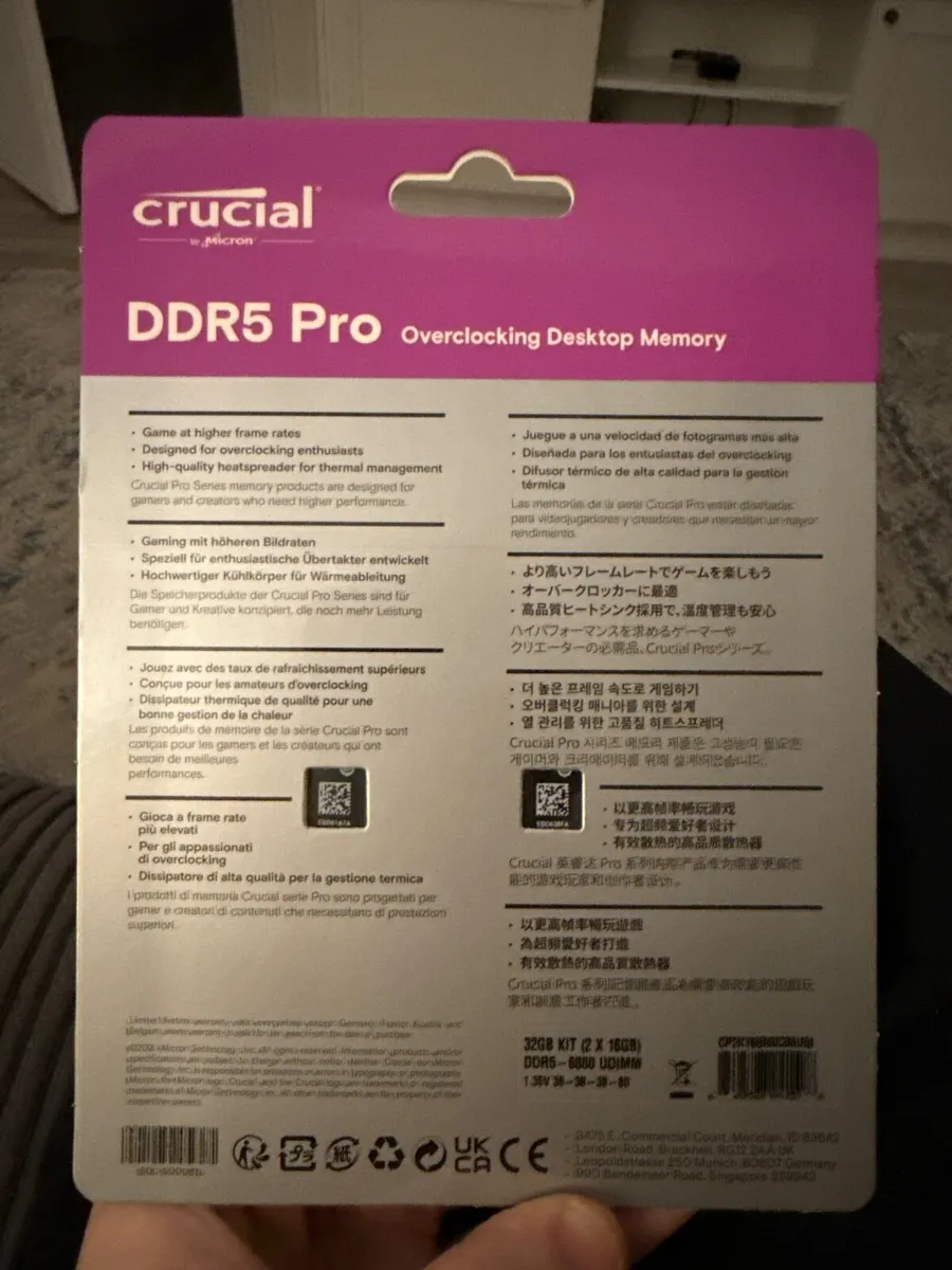 Crucial pro series 32gb DDR5 RAM 6000mhz - Image 2
