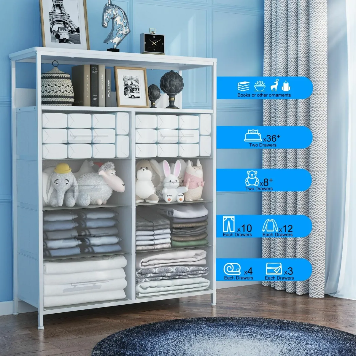 Chest of Drawers Dresser for Bedroom with 8 - Image 3