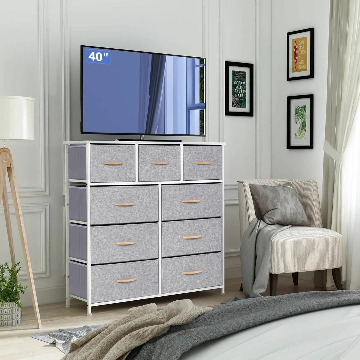 Chest of Drawer Bedroom 9 Drawers Dresser with - Image 4