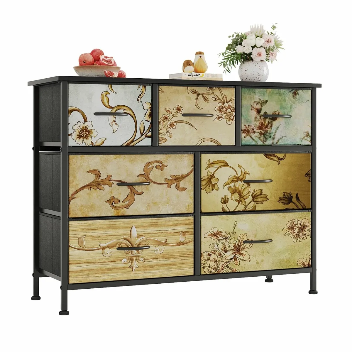 Chest of Drawers Bedroom with 7 Tall Fabric - Image 1