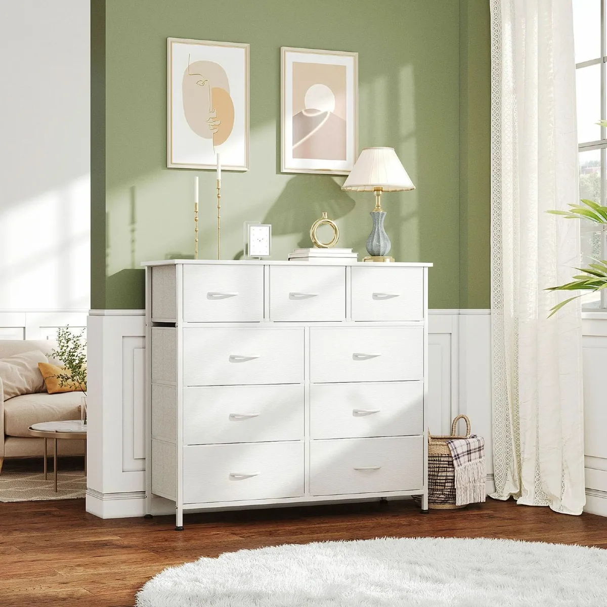 Chest of Drawers Dresser for Bedroom with 9 - Image 3