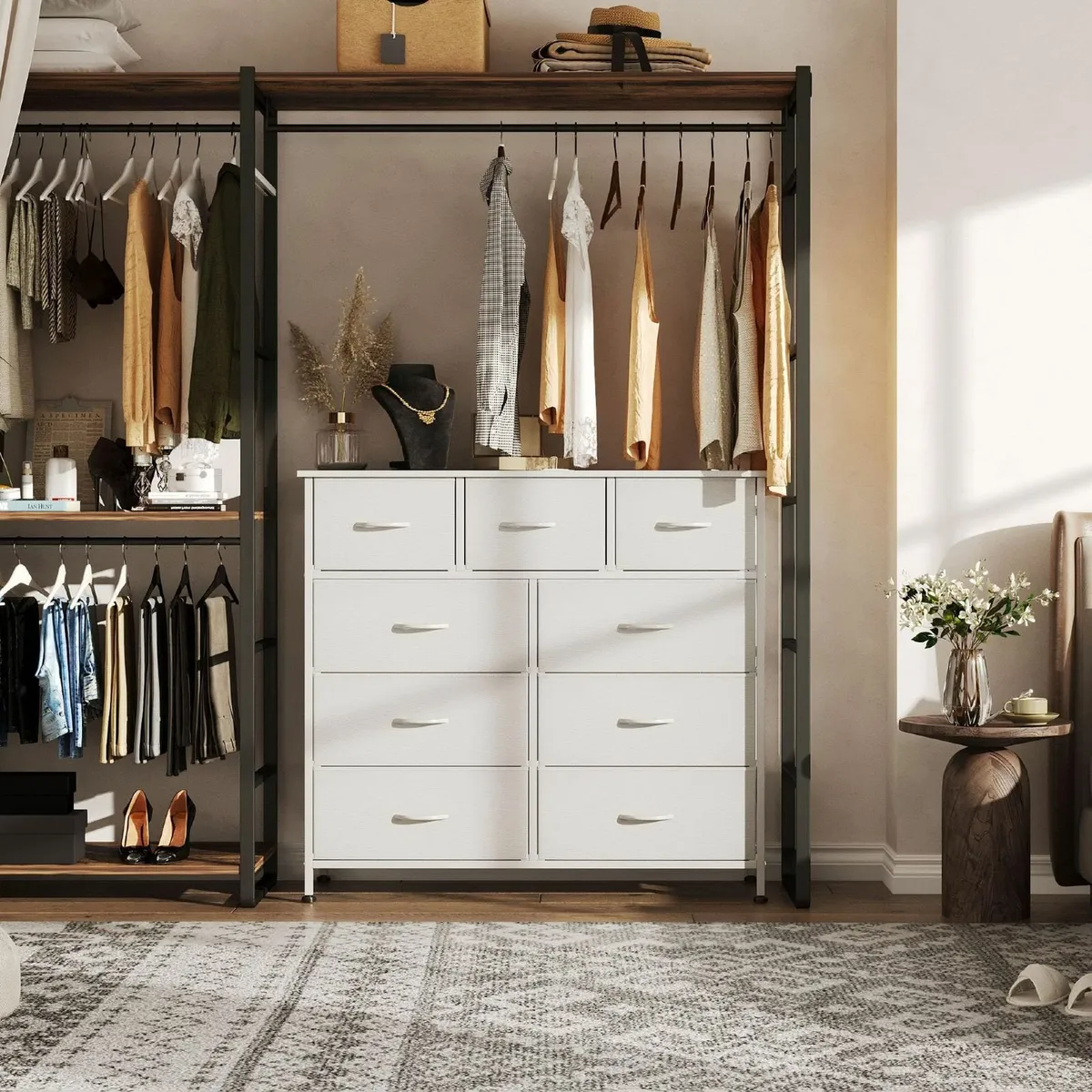 Chest of Drawers Dresser for Bedroom with 9 - Image 4