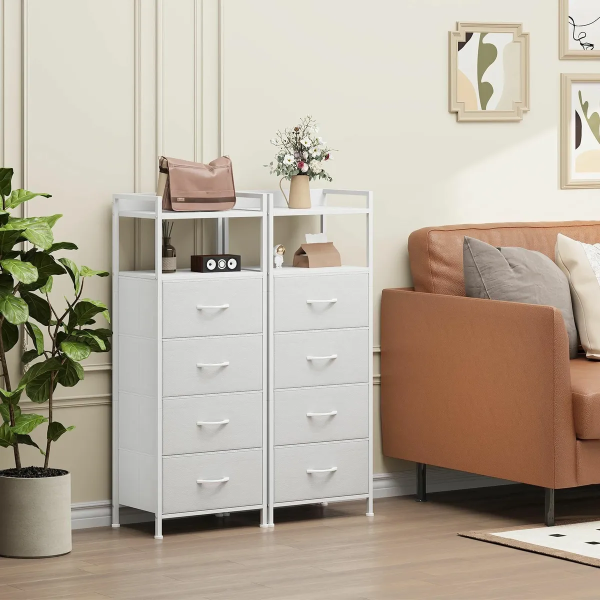 Tall Chest of Drawers for Bedroom with 4 Storage - Image 4