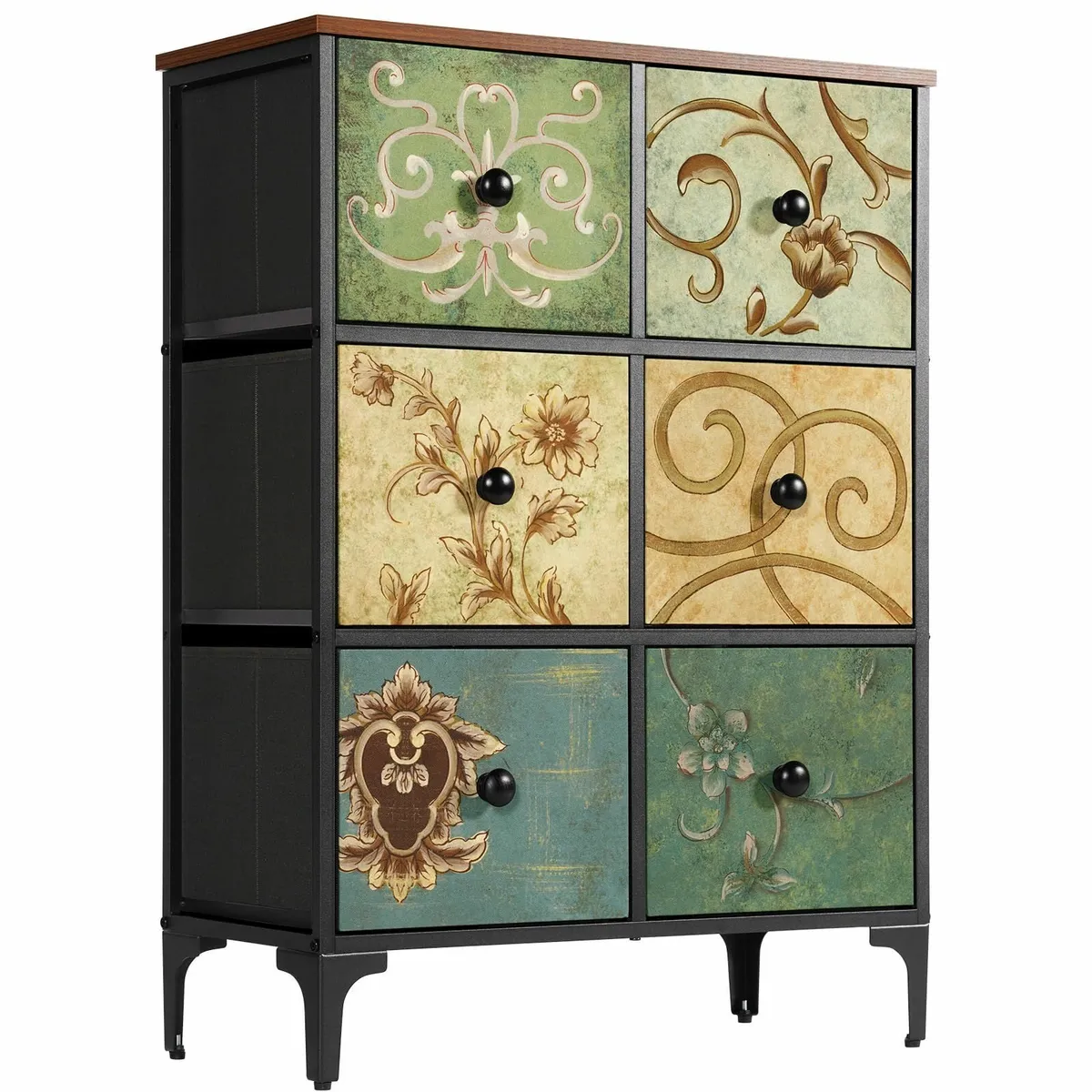 Chest of Drawers 6 Drawer Fabric Bedroom Dresser - Image 1