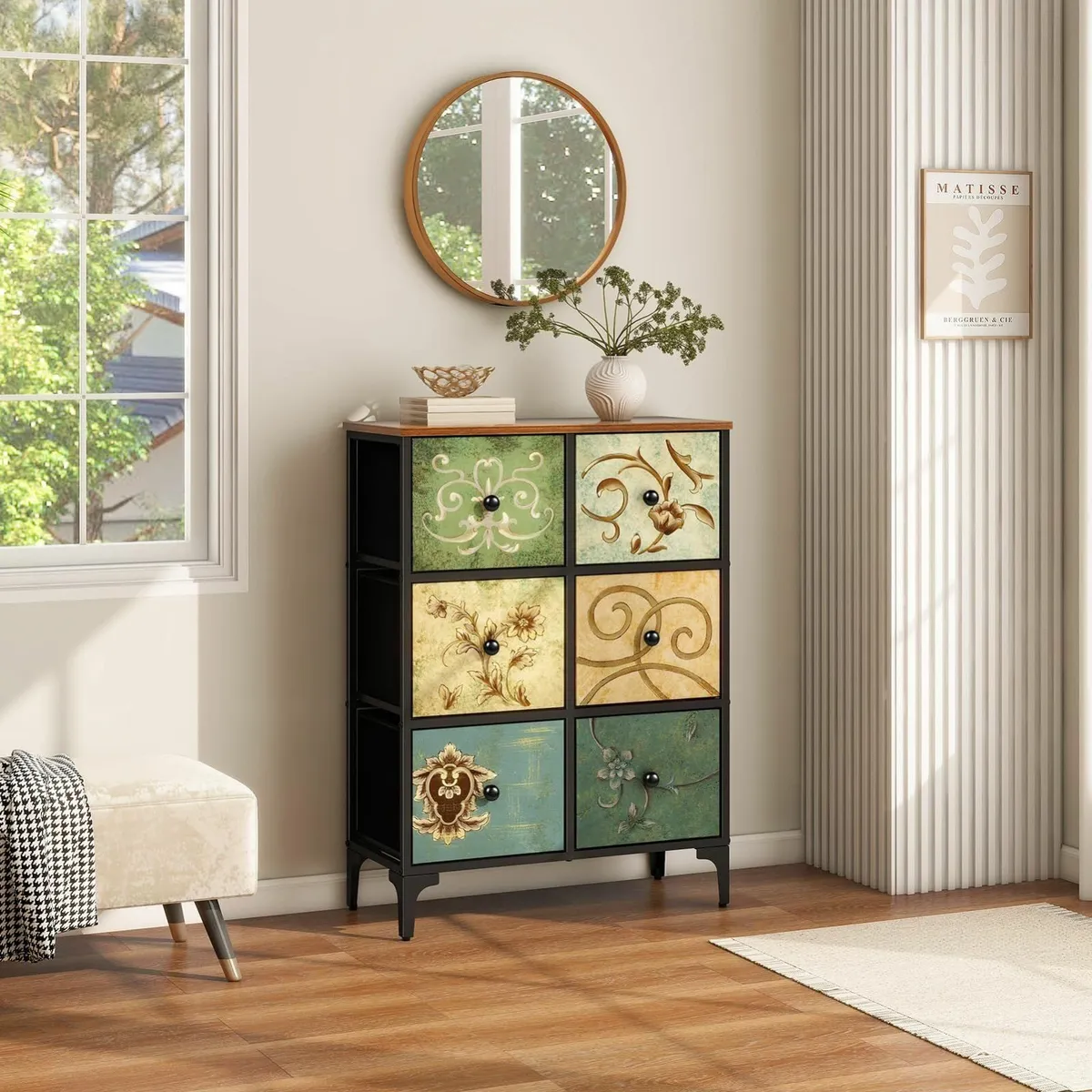 Chest of Drawers 6 Drawer Fabric Bedroom Dresser - Image 2