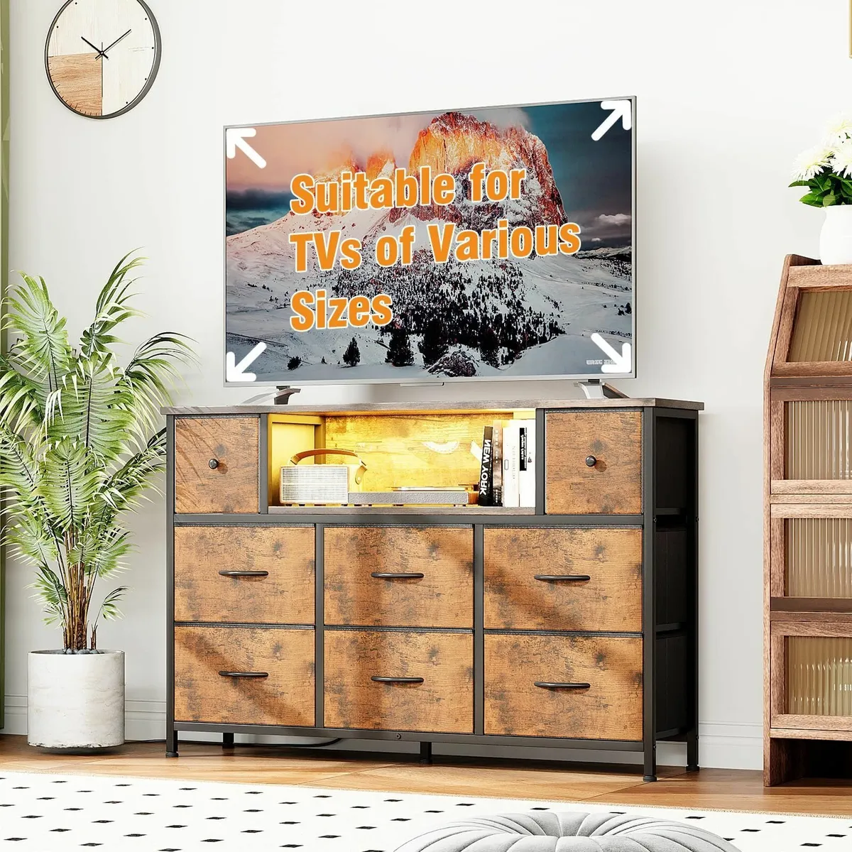 Chest of Drawers with Power Outlets and LED - Image 2