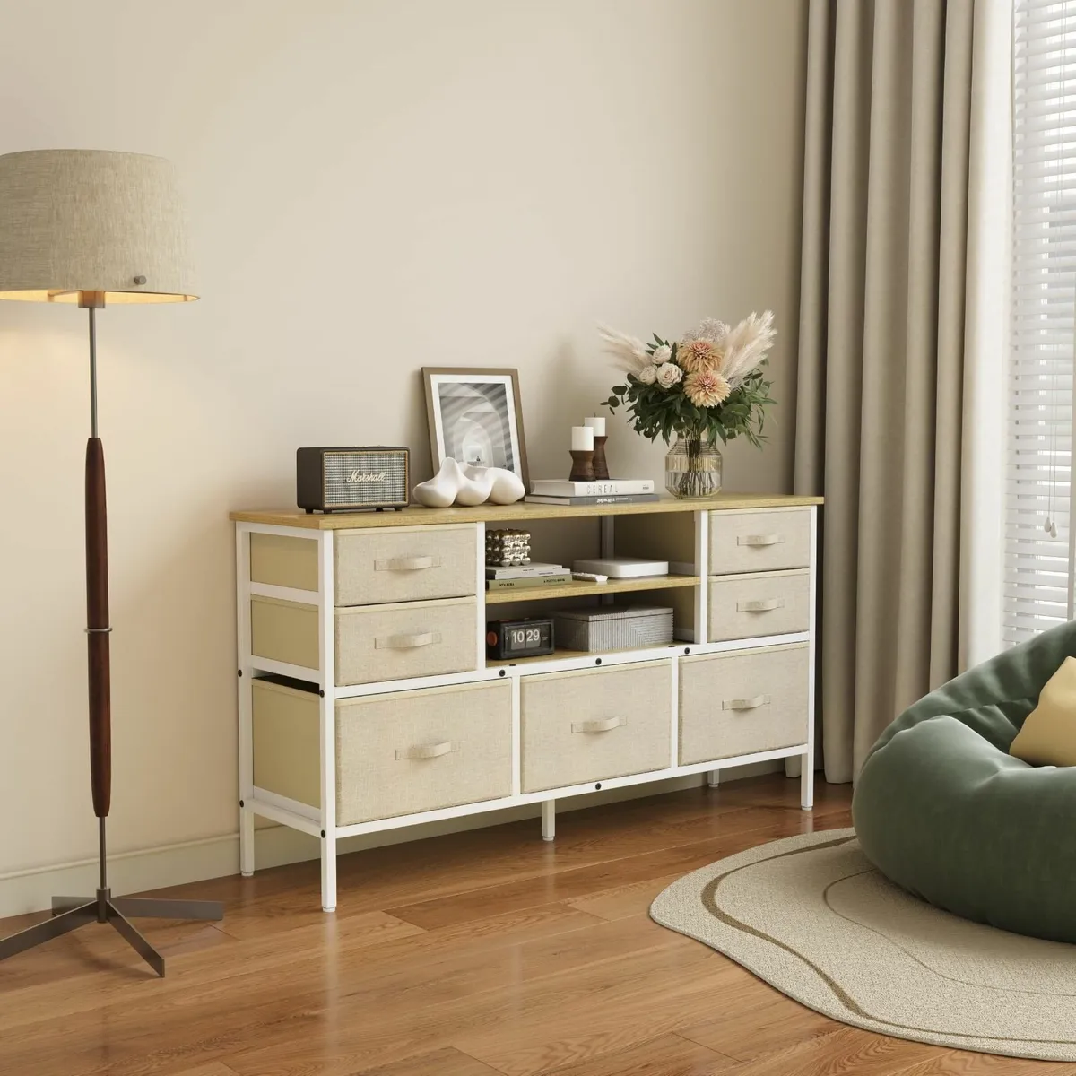 Chest of Drawers with 7 Sturdy Furniture Fabric - Image 3