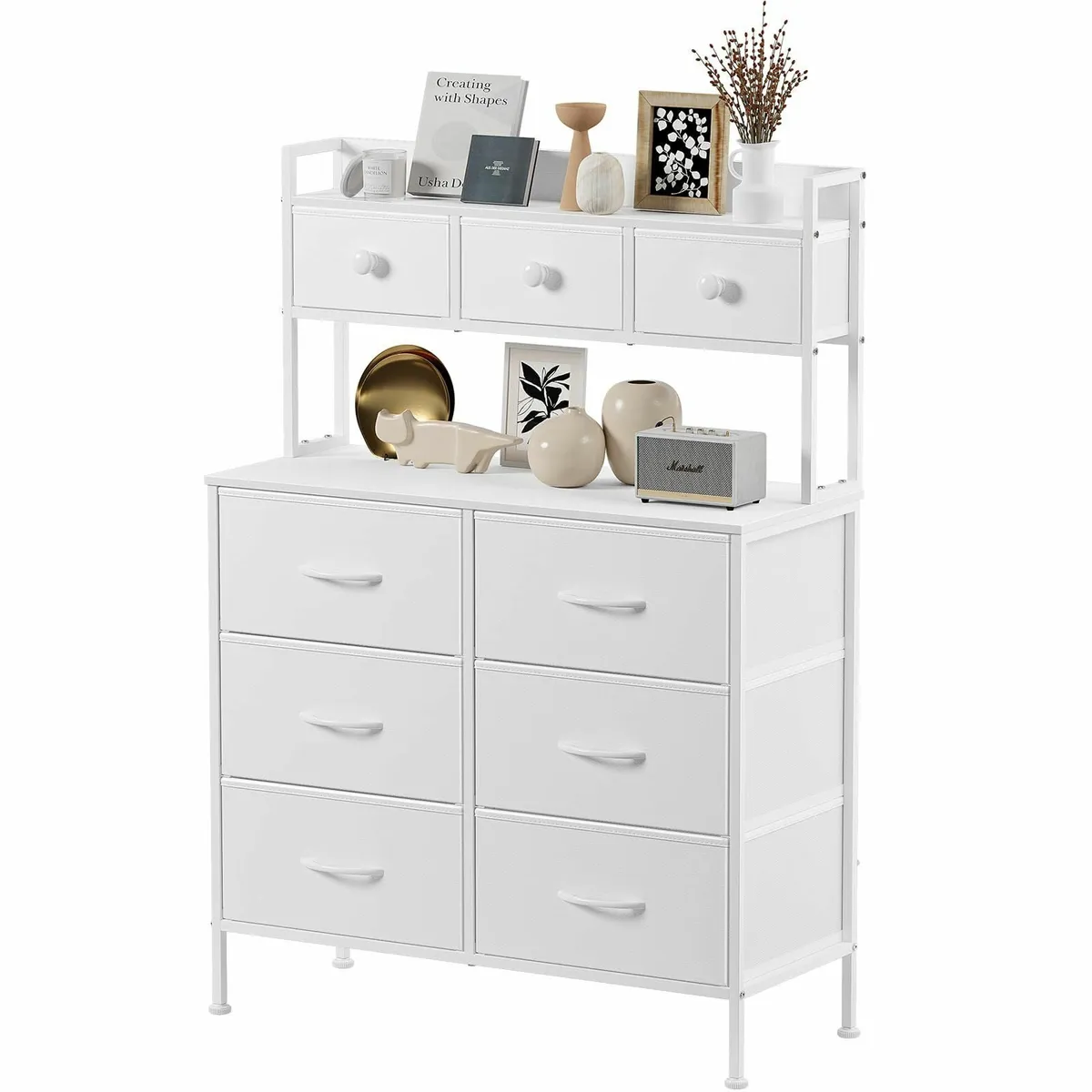 Chest of Drawers 9-Drawer Bedroom Cabinet with - Image 1