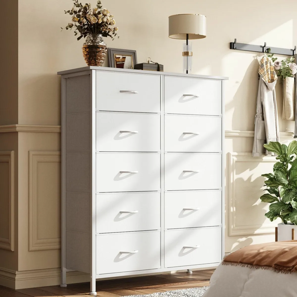 Chest of Drawers for Bedroom 10 Drawer White - Image 1