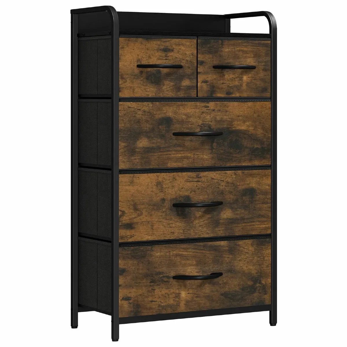 Chest of Drawer with 5 Drawers for Bedroom Fabric - Image 1