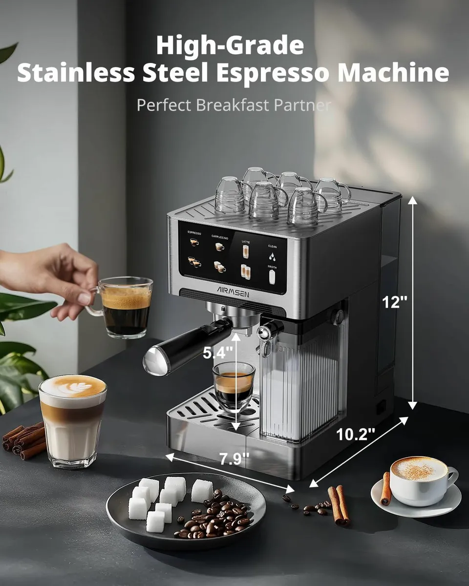 20 Bar Espresso Coffee Machine with Automatic - Image 2