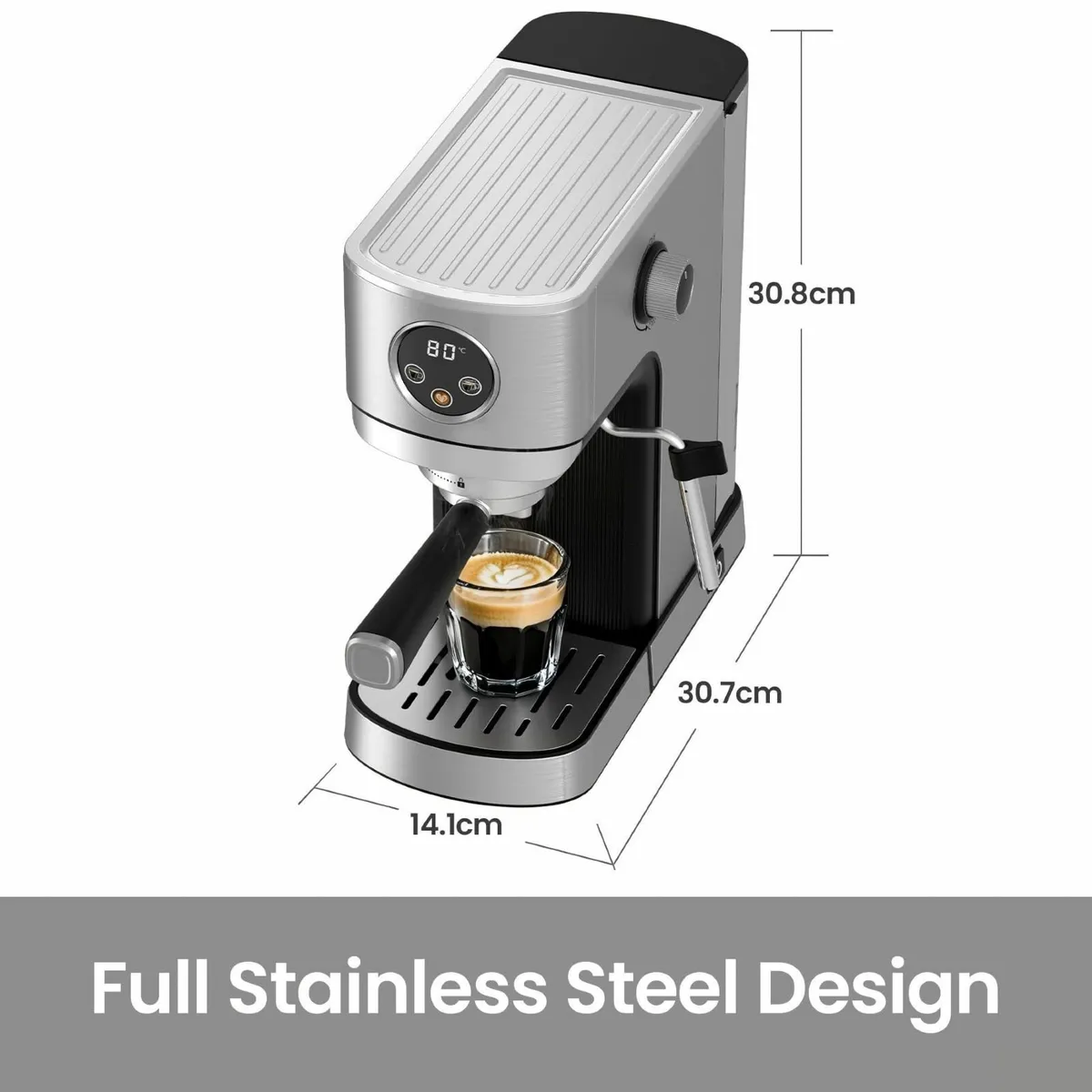 Espresso Machine Coffee with Steam Frother 20 Bar - Image 2