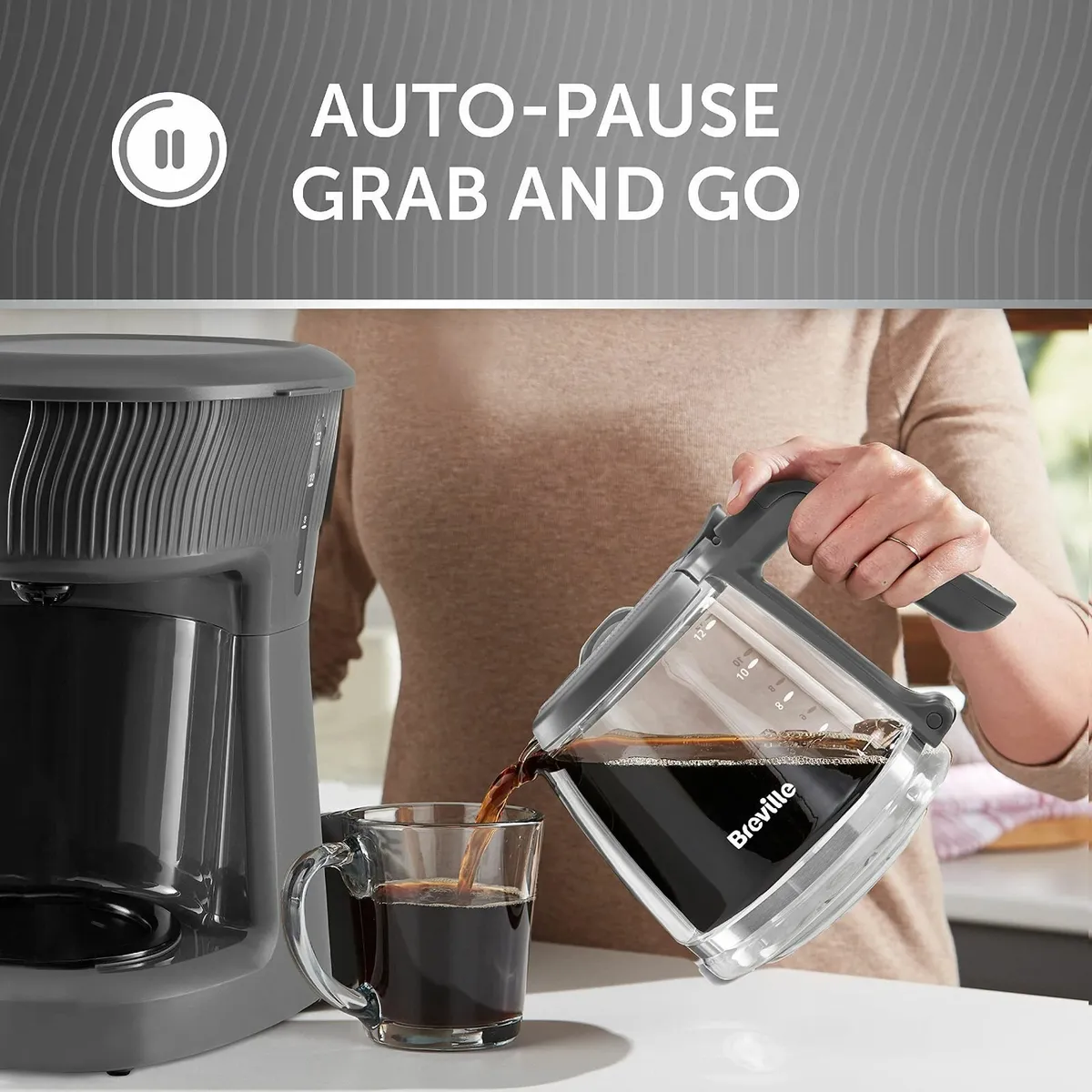 Flow Filter Coffee Machine 12 Cup Capacity Glass - Image 4