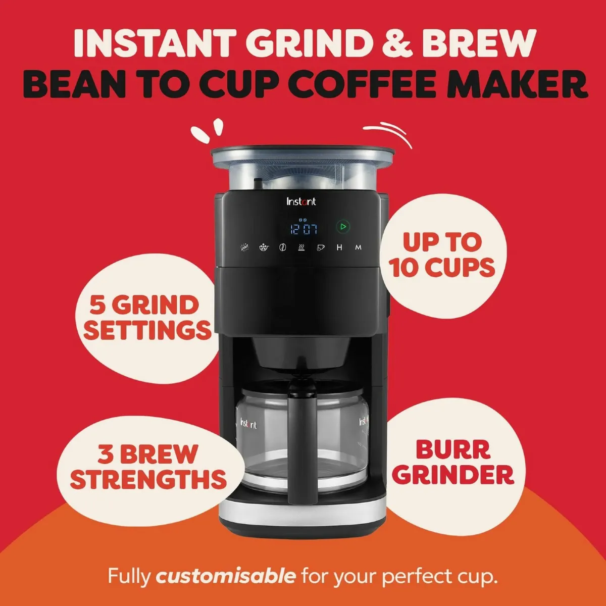 Instant Grind and Brew Bean to Cup Coffee Maker - Image 2