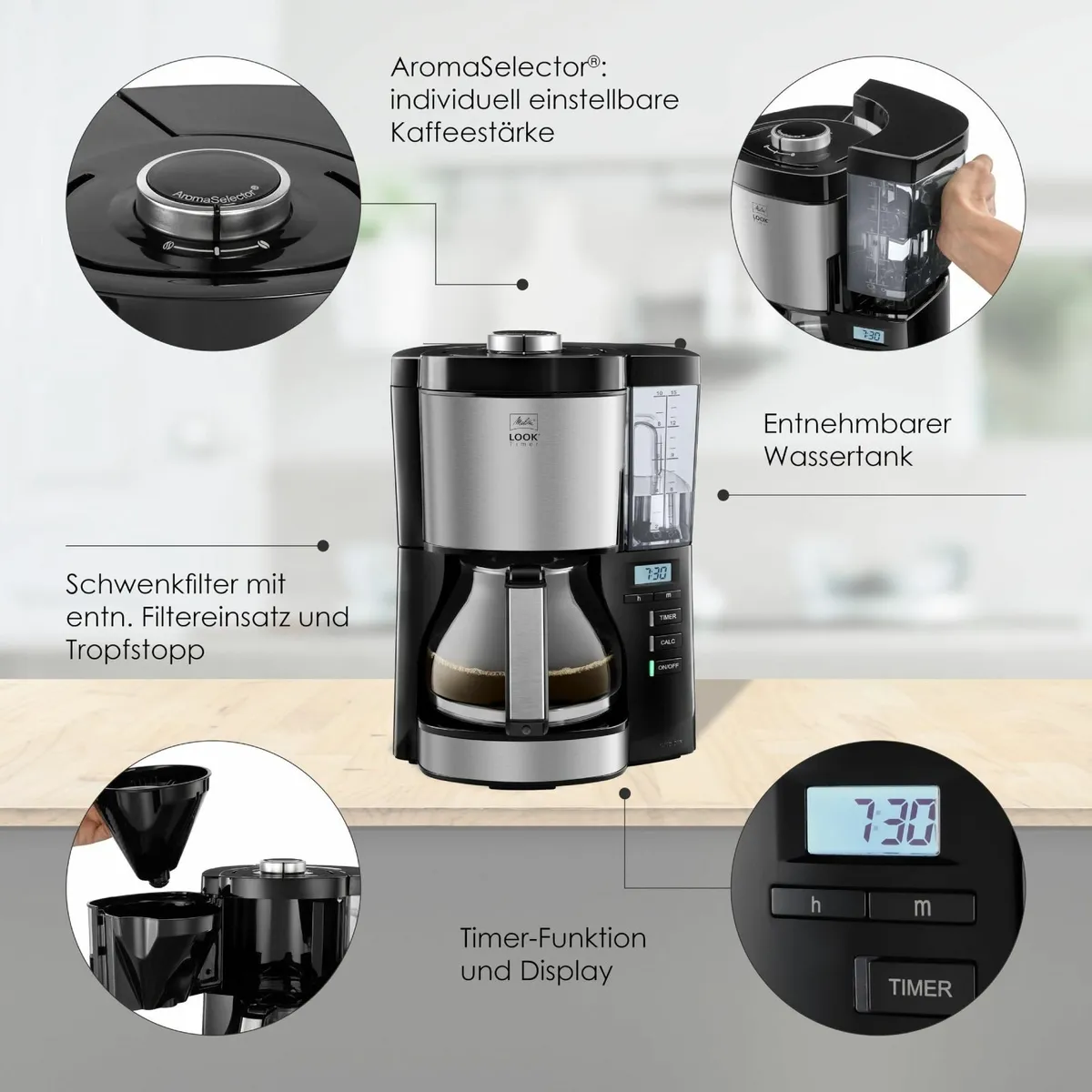 Filter Coffee Machine Look V Timer Model Stainless - Image 4