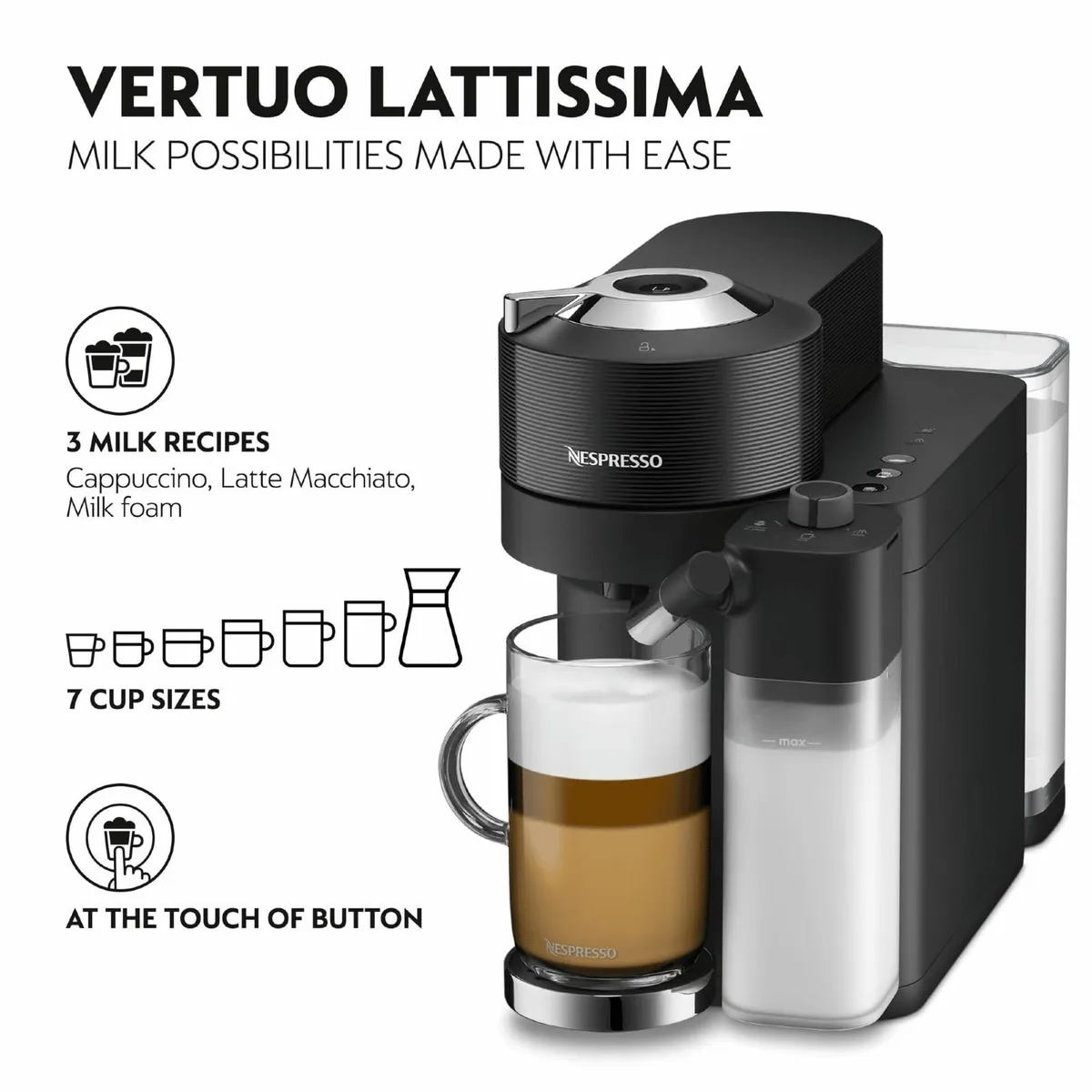 De'Longhi Vertuo Lattissima Coffee Machine for - Image 4