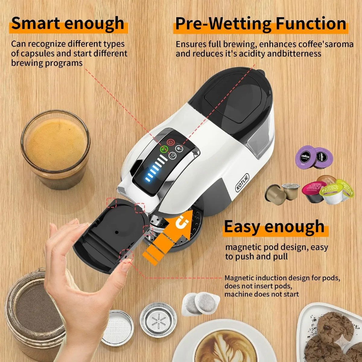 Upgrade 19 Bar 5in1 Espresso Capsule Coffee - Image 4