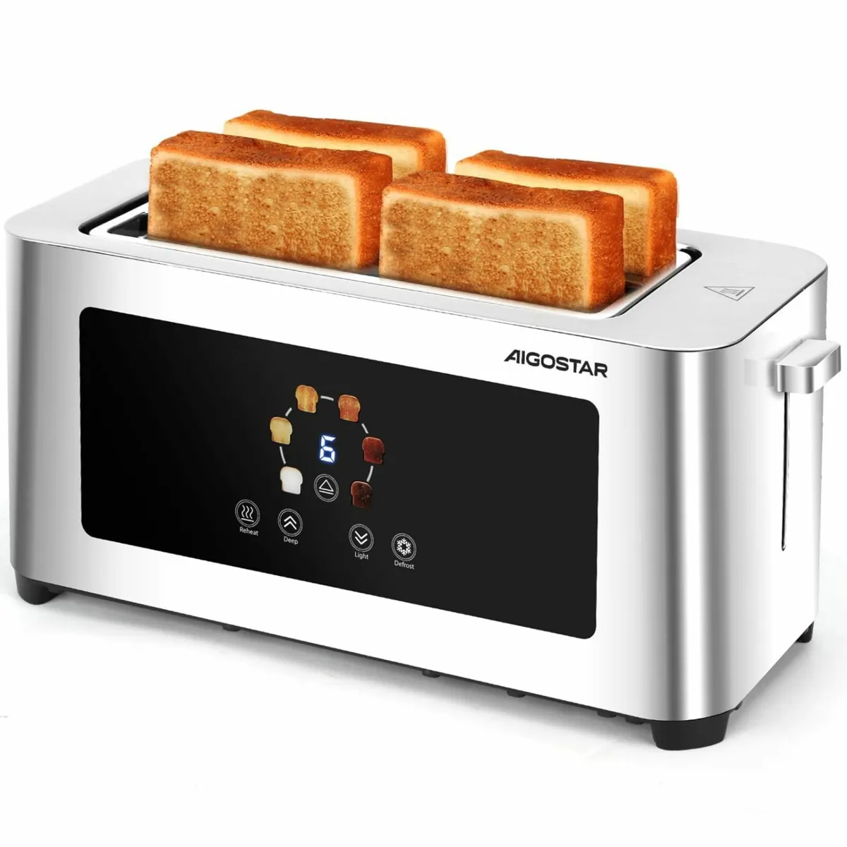 4-Slice Long Slot Toaster Stainless Steel - Image 1