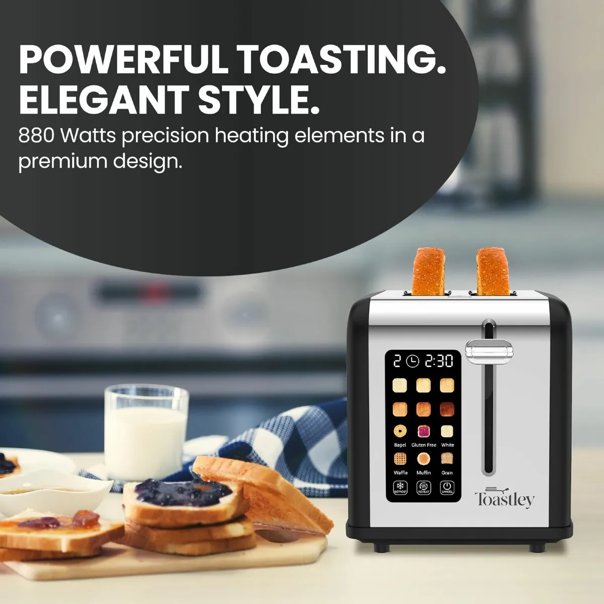 Smart 2 Slice Toaster with Touchscreen Control - Image 3