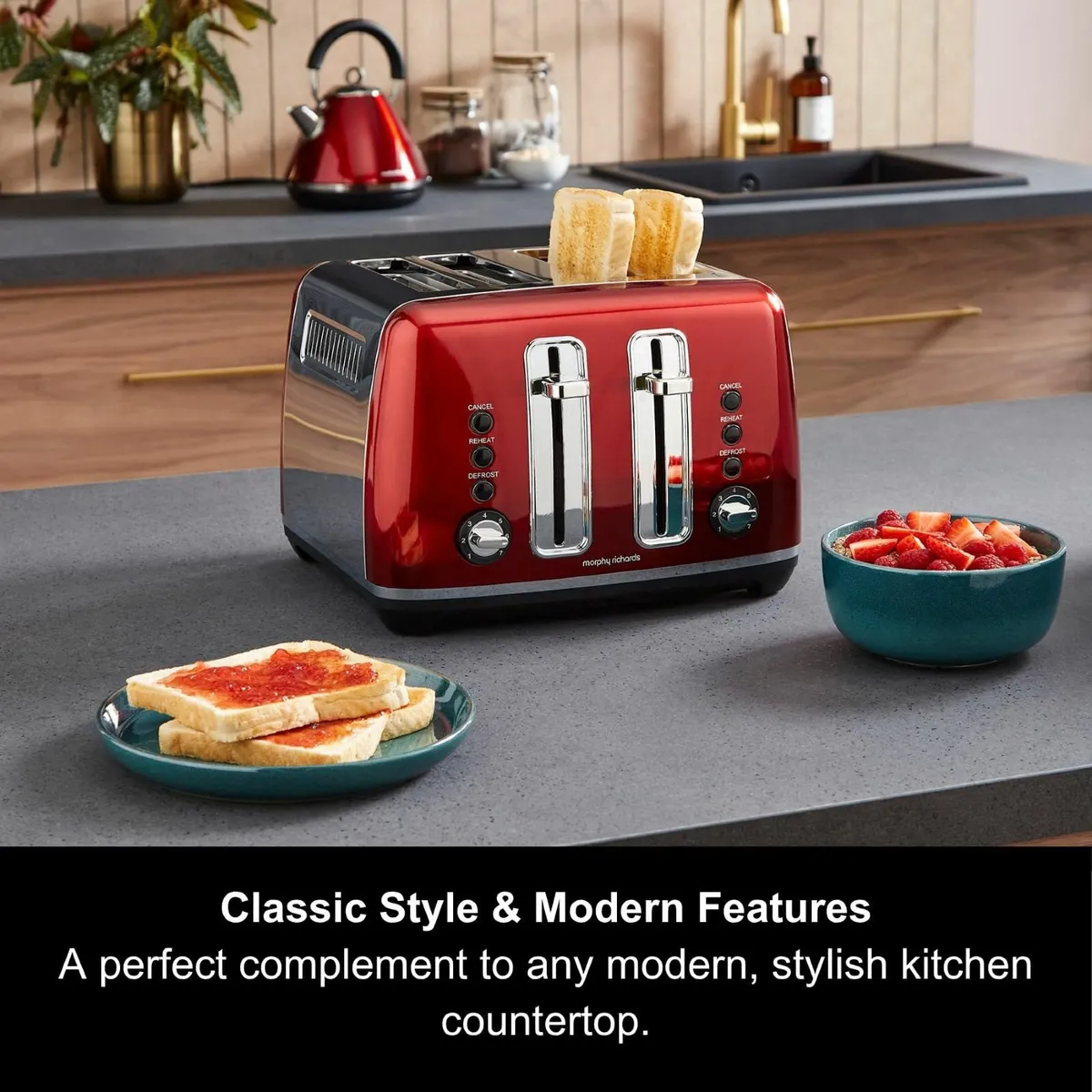 Accents Toaster 4 Slice Variable Browning Wide - Image 2