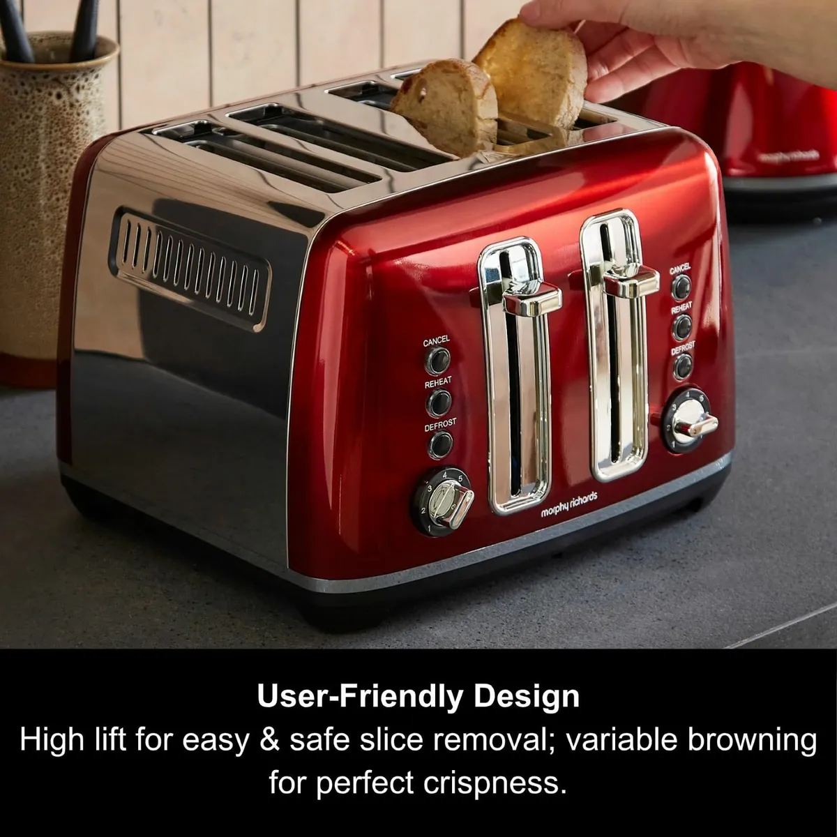 Accents Toaster 4 Slice Variable Browning Wide - Image 4