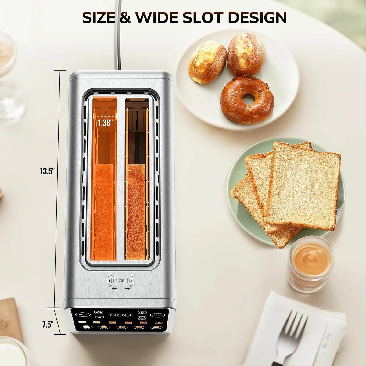 Toaster 4 Slice Digital Smart with TouchScreen - Image 3