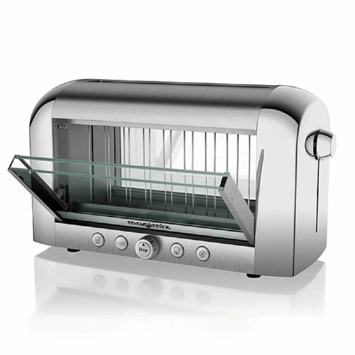 Vision See Through 2 Slice Glass Toaster Brushed - Image 4