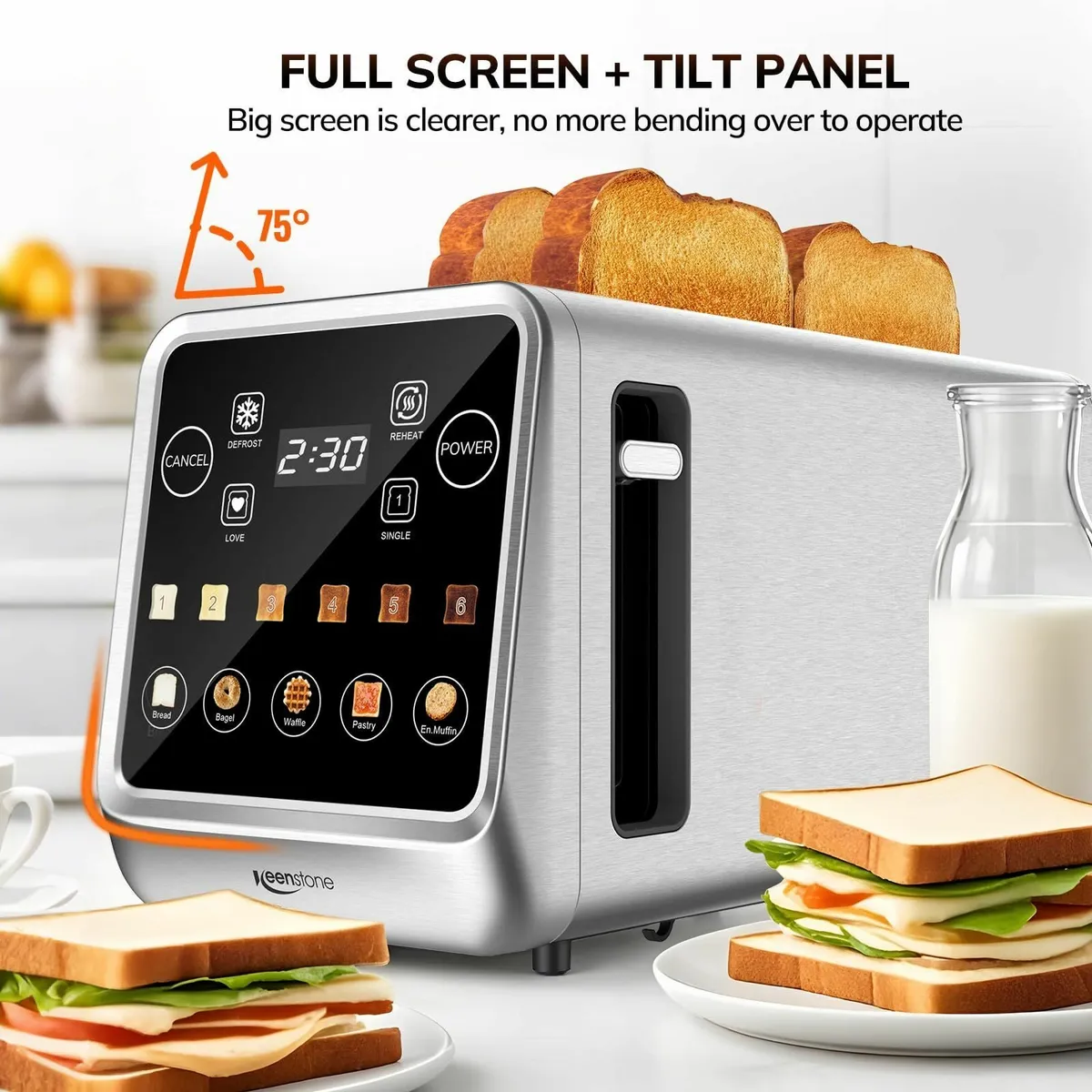 Toaster 4 Slice Digital Smart with TouchScreen - Image 4