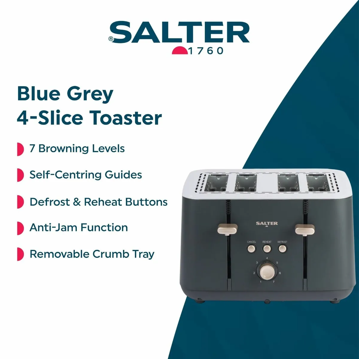 Marino 4-Slice Toaster - 7 Levels Of Variable - Image 3