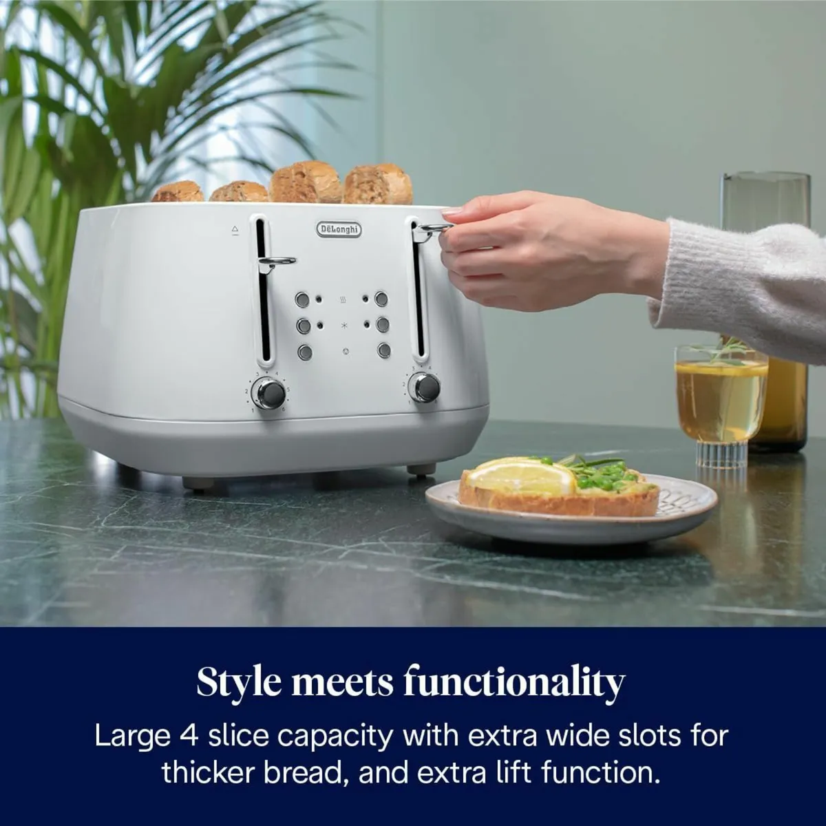 Eclettica BPA Free Metal Toaster CTY4003.W 4 Slot - Image 3