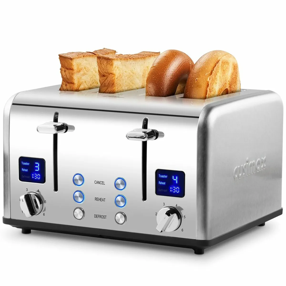 Toaster 4 Slices Stainless Steel with Ultra-Clear - Image 1