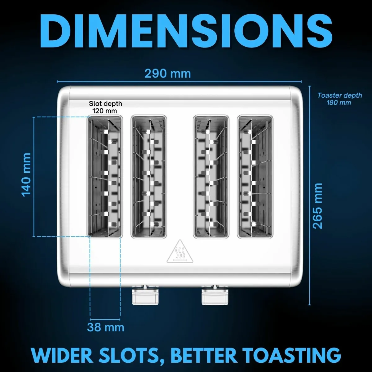 Smart Toaster 4 Slice Dual Touchscreen Controls - Image 3