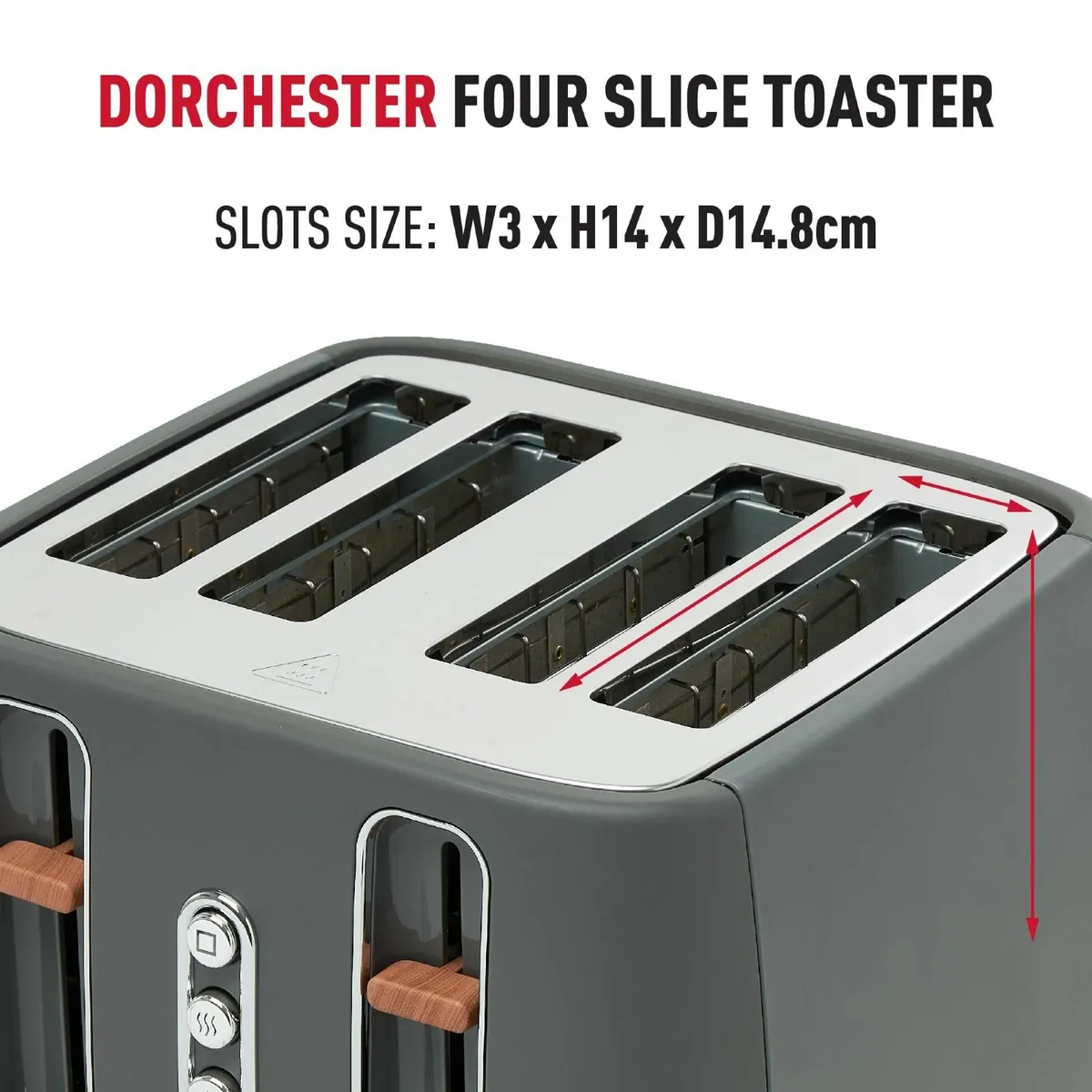 Dorchester Grey Toaster 4 Slice - Variable - Image 4