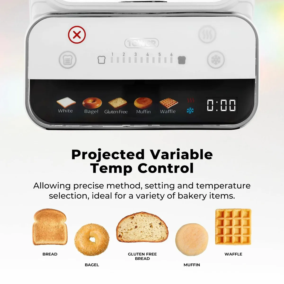 T20096WHT Cavaletto Mirage 2 Slice Toaster with - Image 4