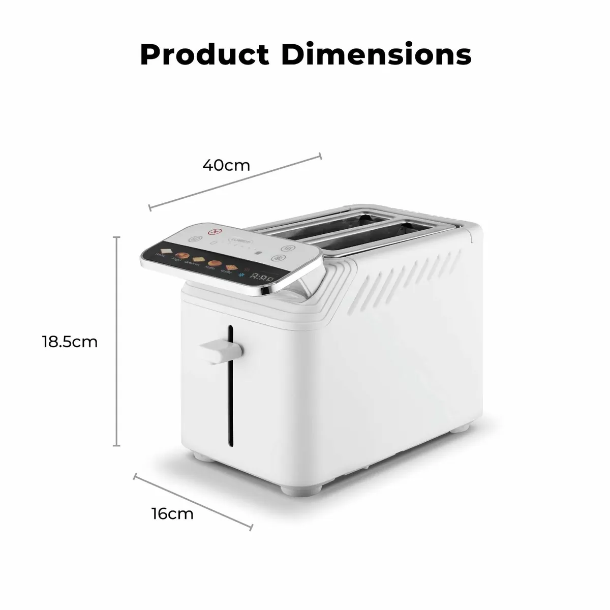 T20096WHT Cavaletto Mirage 2 Slice Toaster with - Image 2